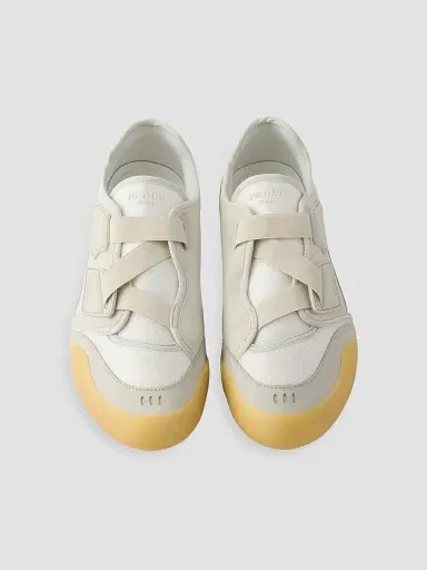 Prada Men's Speedrock Leather and Mesh Fabric Sneakers - Grey - Size 12 | Thumbnail 4 Prada Men's Speedrock Leather and Mesh Fabric Sneakers - Grey - Size 12 | Thumbnail 4