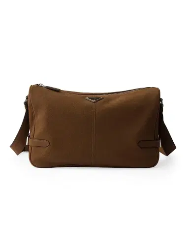 Prada Men's Nubuck Leather Shoulder Bag | Thumbnail 1 Prada Men's Nubuck Leather Shoulder Bag | Thumbnail 1