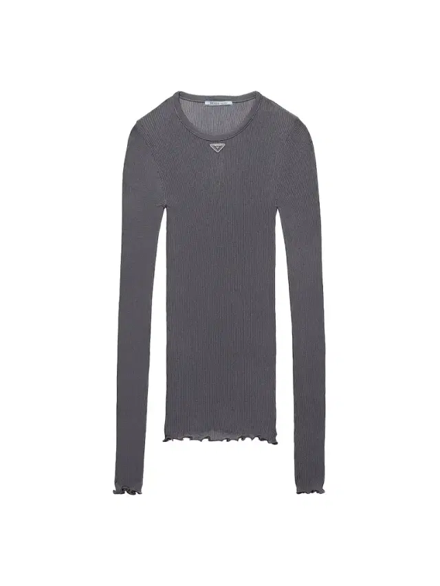 Prada Women's Ribbed Knit Top - Grey