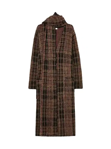 Marina Rinaldi Women's Jacquard Mohair Coat - Havana Black - Size XXL | Thumbnail 1