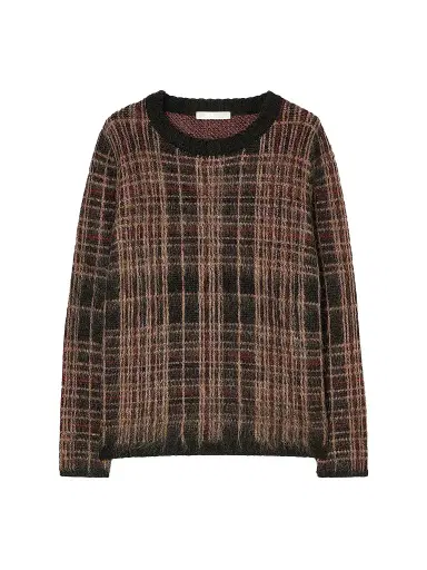 Marina Rinaldi Women's Jacquard Mohair Sweater - Havana Black - Size XXL | Thumbnail 1