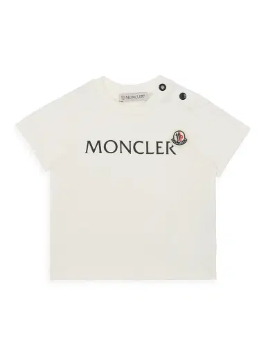 Moncler Baby's & Little Kid's Short Sleeve Logo T-Shirt - White | Thumbnail 1 Moncler Baby's & Little Kid's Short Sleeve Logo T-Shirt - White | Thumbnail 1
