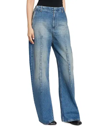 MM6 MAISON MARGIELA Women's Denim Barrel-Leg Pants - Blue - Size 10 | Thumbnail 4 MM6 MAISON MARGIELA Women's Denim Barrel-Leg Pants - Blue - Size 10 | Thumbnail 4