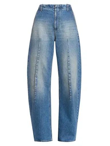 MM6 MAISON MARGIELA Women's Denim Barrel-Leg Pants - Blue - Size 10 | Thumbnail 1 MM6 MAISON MARGIELA Women's Denim Barrel-Leg Pants - Blue - Size 10 | Thumbnail 1