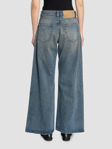 MM6 MAISON MARGIELA Women's Exposed-Seam Distressed Wide-Leg Jeans - Dark Blue - Size 28 | Thumbnail 5 MM6 MAISON MARGIELA Women's Exposed-Seam Distressed Wide-Leg Jeans - Dark Blue - Size 28 | Thumbnail 5