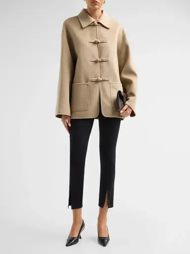 RÓHE Women's Double-Faced Wool Jacket - Desert Brown - Size 12 | Thumbnail 2 RÓHE Women's Double-Faced Wool Jacket - Desert Brown - Size 12 | Thumbnail 2
