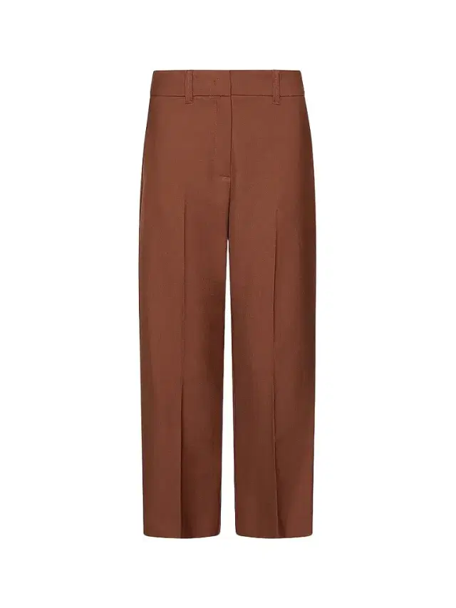 Marella Women's Slim Gabardine Trousers - Caramel