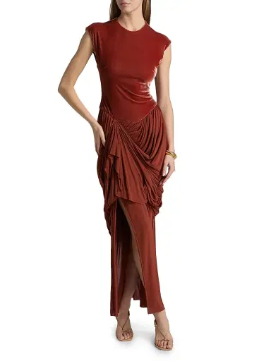 Zimmermann Women's Memento Drape Maxi Dress - Dark Rose | Thumbnail 3 Zimmermann Women's Memento Drape Maxi Dress - Dark Rose | Thumbnail 3