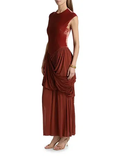 Zimmermann Women's Memento Drape Maxi Dress - Dark Rose | Thumbnail 4 Zimmermann Women's Memento Drape Maxi Dress - Dark Rose | Thumbnail 4