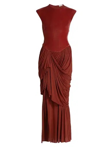 Zimmermann Women's Memento Drape Maxi Dress - Dark Rose | Thumbnail 1 Zimmermann Women's Memento Drape Maxi Dress - Dark Rose | Thumbnail 1