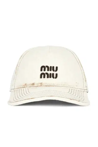 Miu Miu Denim Baseball Cap | Thumbnail 1 Miu Miu Denim Baseball Cap | Thumbnail 1