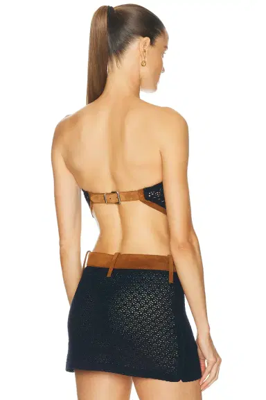 Miu Miu Cotton Crochet Pelle Top | Thumbnail 3 Miu Miu Cotton Crochet Pelle Top | Thumbnail 3