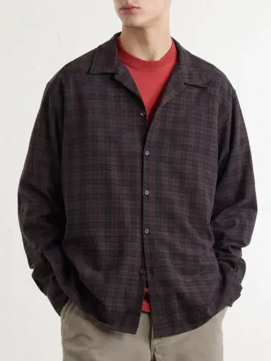 A.PRESSE Camp-Collar Checked Silk Shirt - Men | Thumbnail 3