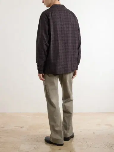A.PRESSE Camp-Collar Checked Silk Shirt - Men | Thumbnail 4