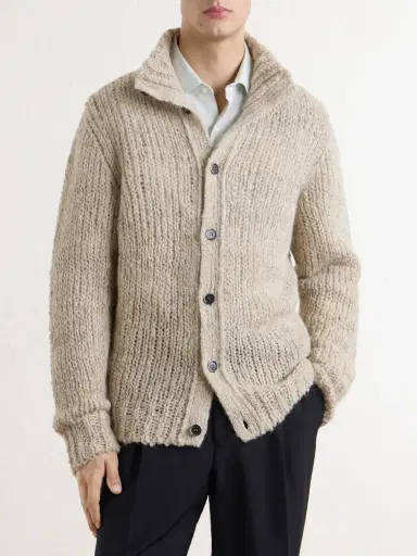 Barena Alpaca, Wool and Linen-Blend Cardigan - Men | Thumbnail 3 Barena Alpaca, Wool and Linen-Blend Cardigan - Men | Thumbnail 3