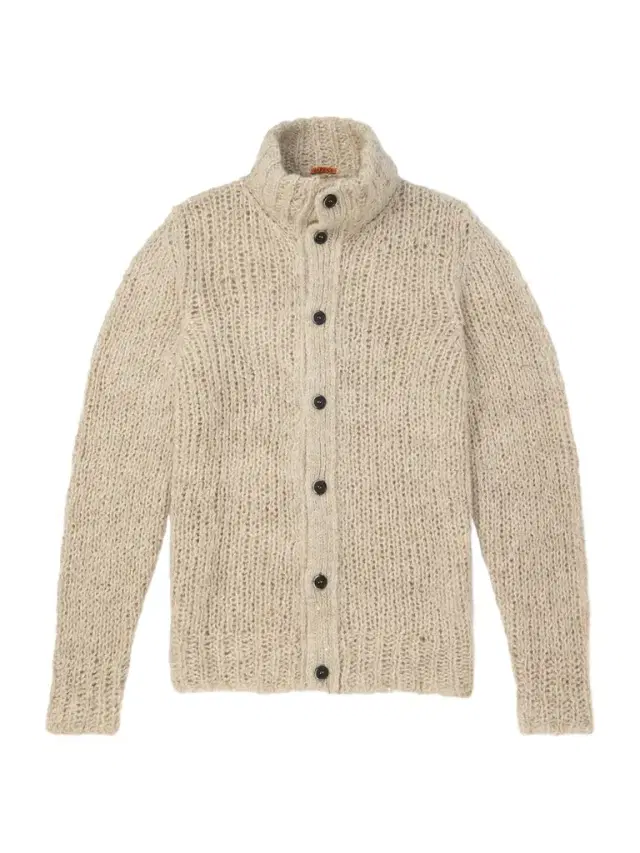 Barena Alpaca, Wool and Linen-Blend Cardigan - Men