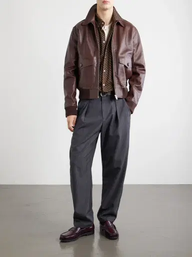 A.P.C. Gael Leather Jacket - Men | Thumbnail 2