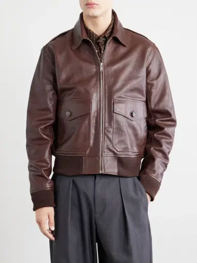 A.P.C. Gael Leather Jacket - Men | Thumbnail 3