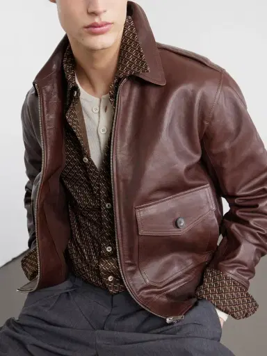 A.P.C. Gael Leather Jacket - Men | Thumbnail 5