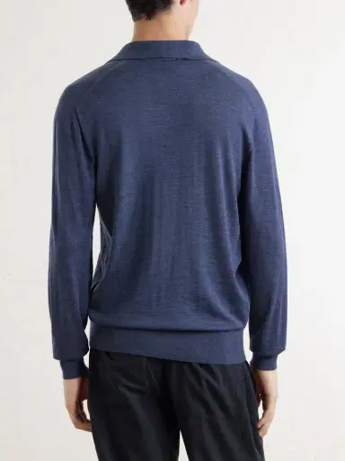Sease Lasca Virgin Wool Polo Sweater - Men | Thumbnail 4 Sease Lasca Virgin Wool Polo Sweater - Men | Thumbnail 4
