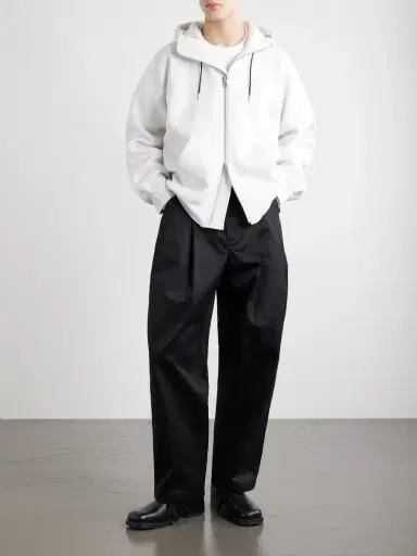 Sacai Cotton-Jersey Zip-Up Hoodie - Men | Thumbnail 2 Sacai Cotton-Jersey Zip-Up Hoodie - Men | Thumbnail 2