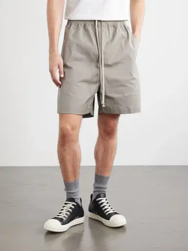 Rick Owens Boxer Straight-Leg Cotton-Blend Canvas Drawstring Shorts - Men | Thumbnail 3 Rick Owens Boxer Straight-Leg Cotton-Blend Canvas Drawstring Shorts - Men | Thumbnail 3