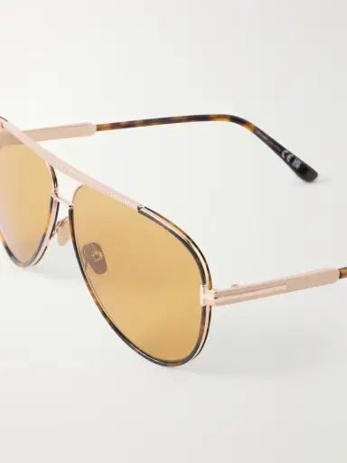 Tom Ford Rupert-02 Aviator-Frame Metal Sunglasses - Men | Thumbnail 3 Tom Ford Rupert-02 Aviator-Frame Metal Sunglasses - Men | Thumbnail 3