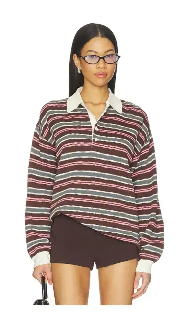 The Upside Wonder Knit Polo Top | Thumbnail 1 The Upside Wonder Knit Polo Top | Thumbnail 1