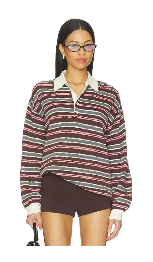 THE UPSIDE Wonder Knit Polo Top