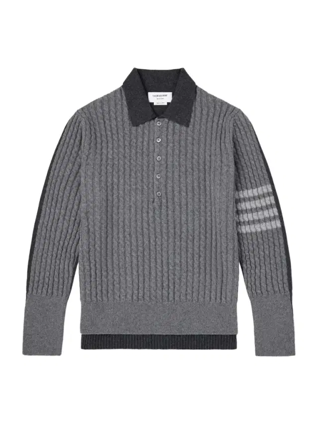 Thom Browne Knitted Merino Wool Polo Sweater - Men