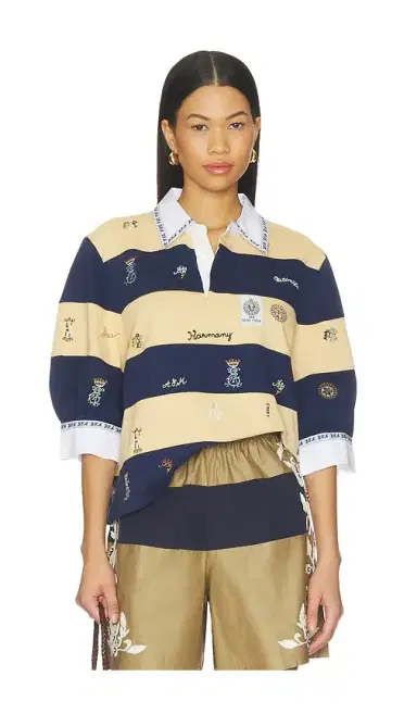 Sea Juliet Embroided Short Sleeve Rugby Top | Thumbnail 1 Sea Juliet Embroided Short Sleeve Rugby Top | Thumbnail 1
