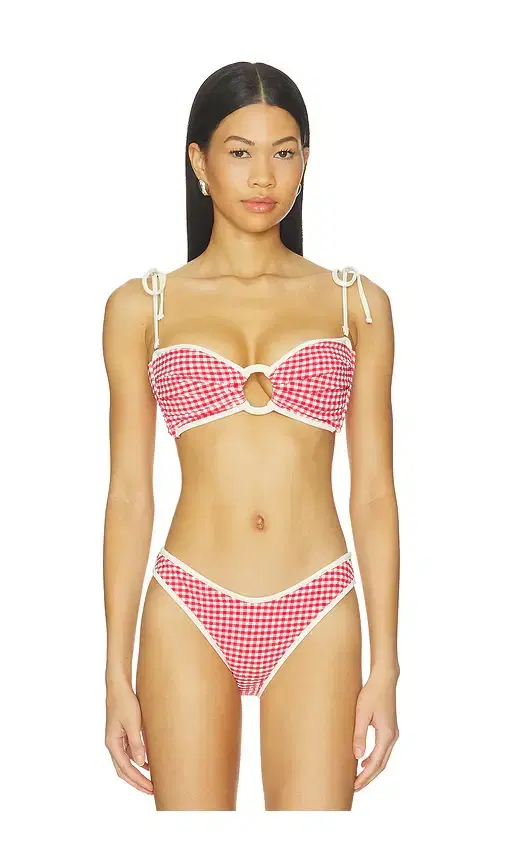 Binded Tori Ties Bandeau Bikini Top