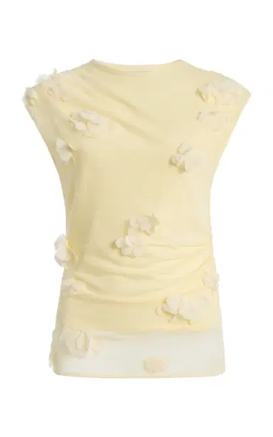 Simkhai Tessa Floral Applique Mesh Top | Thumbnail 1