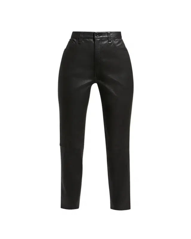 rag & bone Nina Leather High-Rise Pants