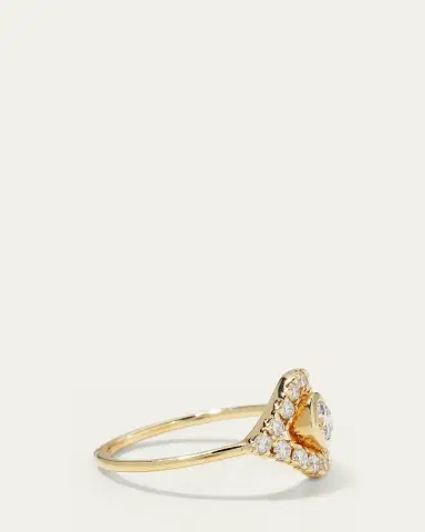Sydney Evan 14k Gold Extra-Large Evil Eye Ring w/ Diamonds | Thumbnail 4