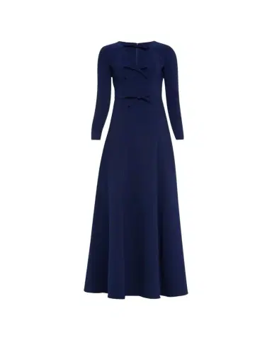 Carolina Herrera Triple Bow Keyhole Long-Sleeve Gown | Thumbnail 1