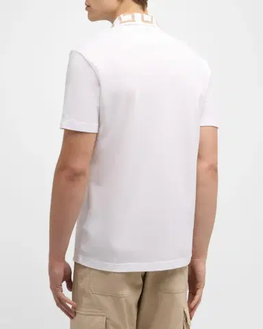 Versace Men's Greca-Collar Polo Shirt | Thumbnail 3 Versace Men's Greca-Collar Polo Shirt | Thumbnail 3