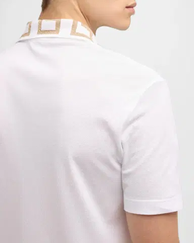 Versace Men's Greca-Collar Polo Shirt | Thumbnail 5 Versace Men's Greca-Collar Polo Shirt | Thumbnail 5