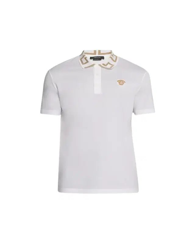 Versace Men's Greca-Collar Polo Shirt