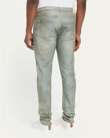 PURPLE Men's P001 Light Dirty Wax Skinny Jeans | Thumbnail 3