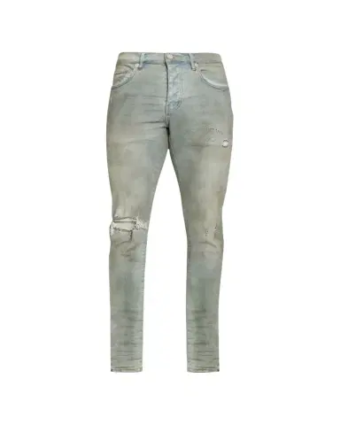 PURPLE Men's P001 Light Dirty Wax Skinny Jeans | Thumbnail 1