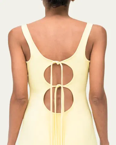 Another Tomorrow Tie-Back Long Sleeveless Sheath Dress | Thumbnail 5 Another Tomorrow Tie-Back Long Sleeveless Sheath Dress | Thumbnail 5