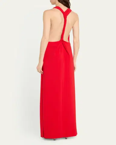 Proenza Schouler Faye Backless Matte Crepe Gown | Thumbnail 3 Proenza Schouler Faye Backless Matte Crepe Gown | Thumbnail 3