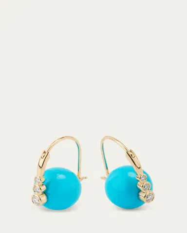 Sydney Evan Graduated Bezel Bead Earrings on | Thumbnail 3 Sydney Evan Graduated Bezel Bead Earrings on | Thumbnail 3