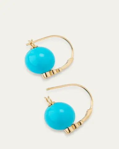 Sydney Evan Graduated Bezel Bead Earrings on | Thumbnail 4 Sydney Evan Graduated Bezel Bead Earrings on | Thumbnail 4