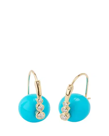Sydney Evan Graduated Bezel Bead Earrings on | Thumbnail 1 Sydney Evan Graduated Bezel Bead Earrings on | Thumbnail 1