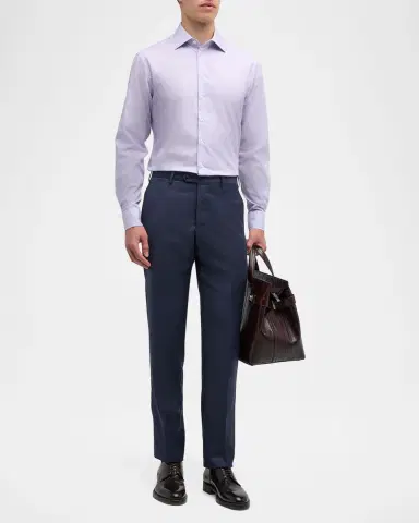 Giorgio Armani Men's Micro-Stripe Dress Shirt | Thumbnail 2 Giorgio Armani Men's Micro-Stripe Dress Shirt | Thumbnail 2