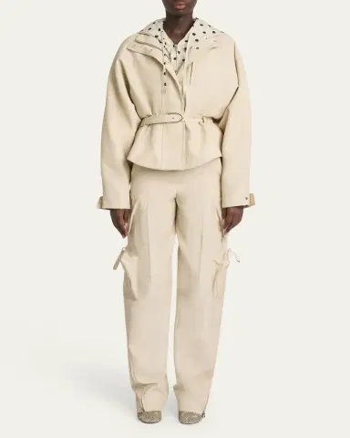 Jacquemus Ciro Belted Wool-Blend Jacket | Thumbnail 2