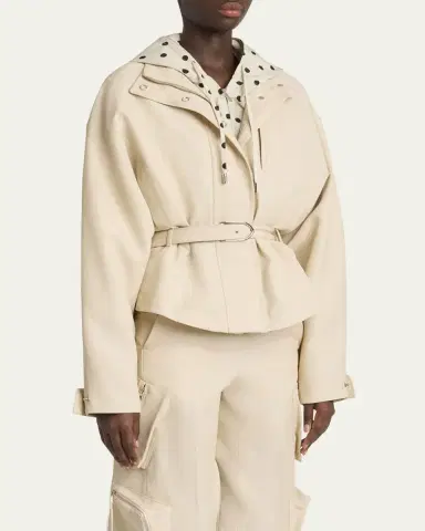Jacquemus Ciro Belted Wool-Blend Jacket | Thumbnail 4