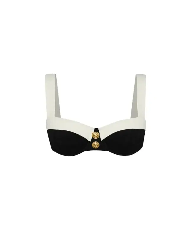 L'AGENCE Alexandria Colorblock Chic Bikini Top